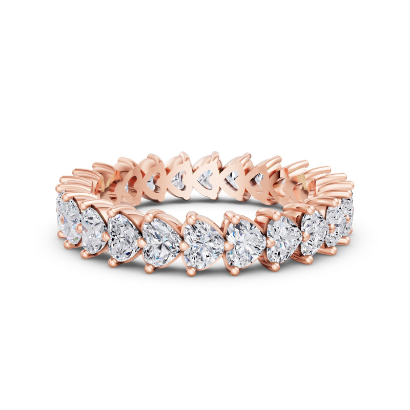 Rose Gold Heart Shape Diamond Eternity (2ctw)
