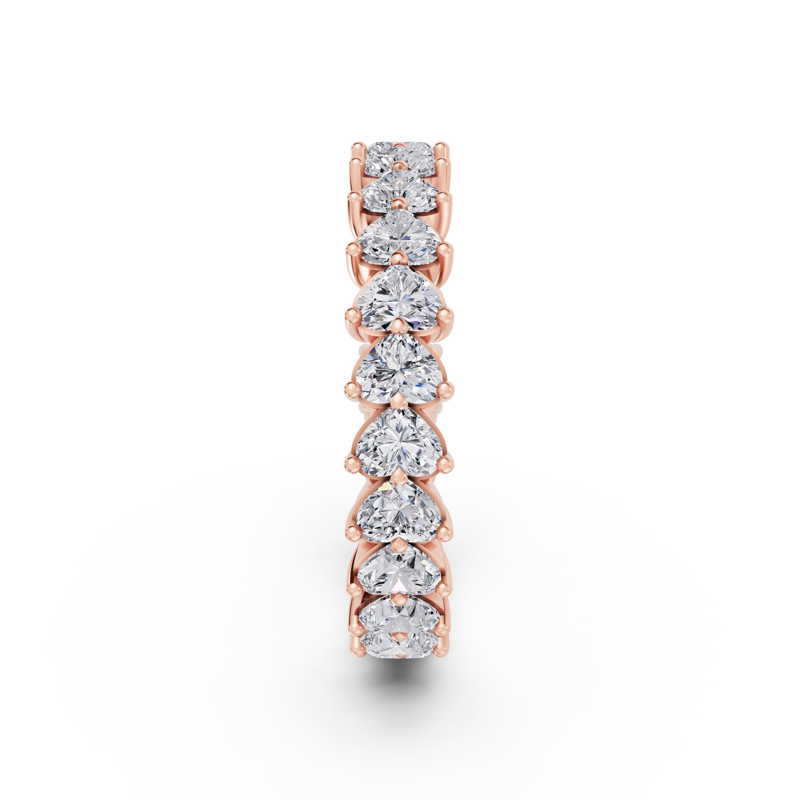 Rose Gold Heart Shape Diamond Eternity (2ctw)