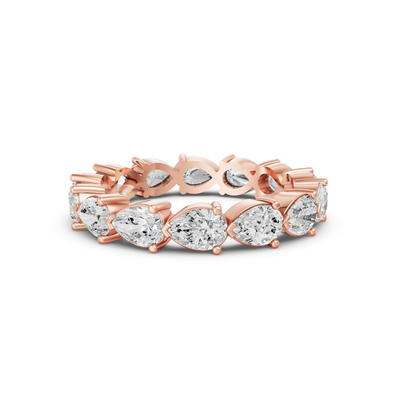 Rose Gold East West Pear Eternity (2ctw)
