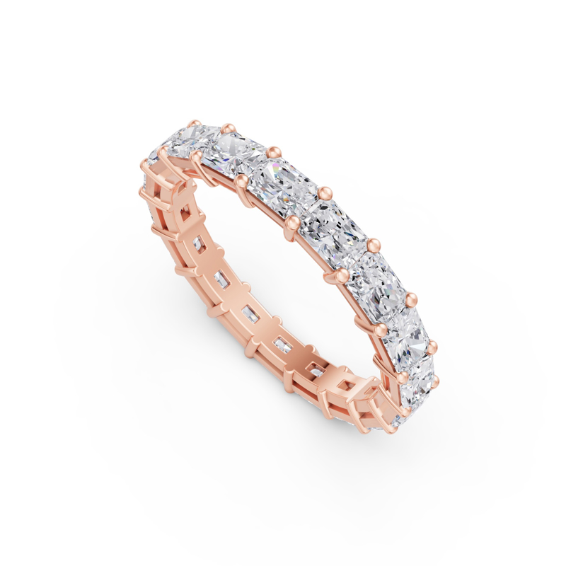 Rose Gold East West Radiant Eternity (2ctw)