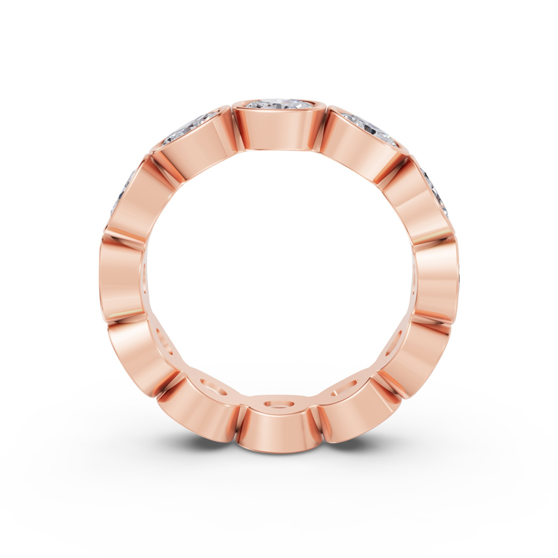 Rose Gold East West Bezel Oval Eternity (2ctw)