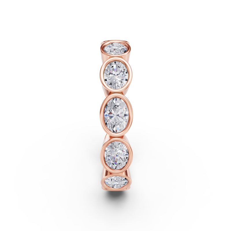 Rose Gold East West Bezel Oval Eternity (2ctw)