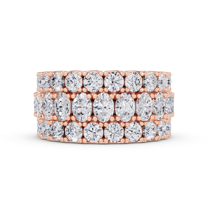 Rose Gold Quinn Oval & Round Wide Eternity (6ctw)
