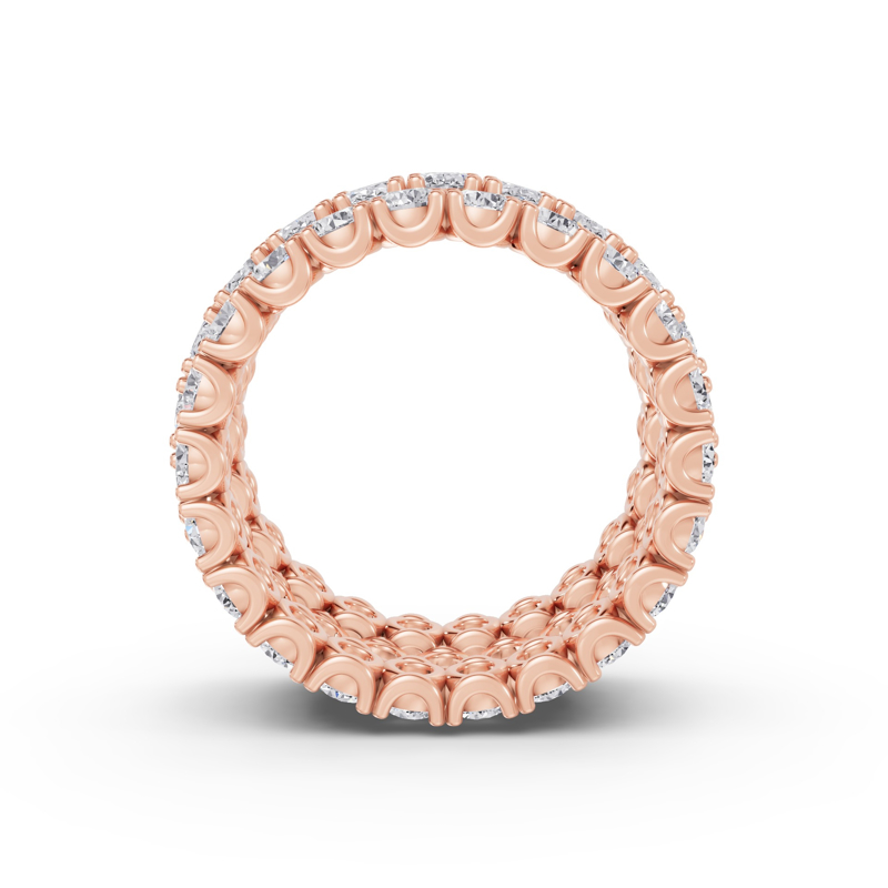 Rose Gold Quinn Oval & Round Wide Eternity (6ctw)