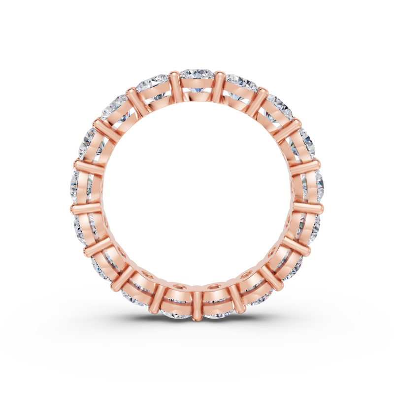 Rose Gold Classic Round Shared Prong Eternity (3ctw)