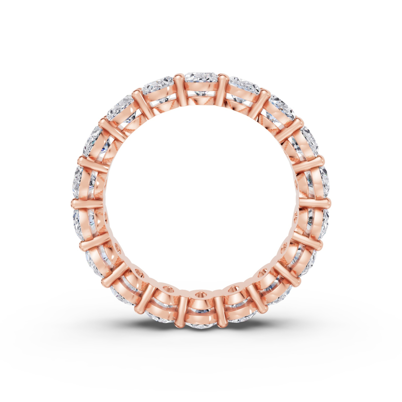 Rose Gold Classic Oval Shared Prong Eternity (4ctw)