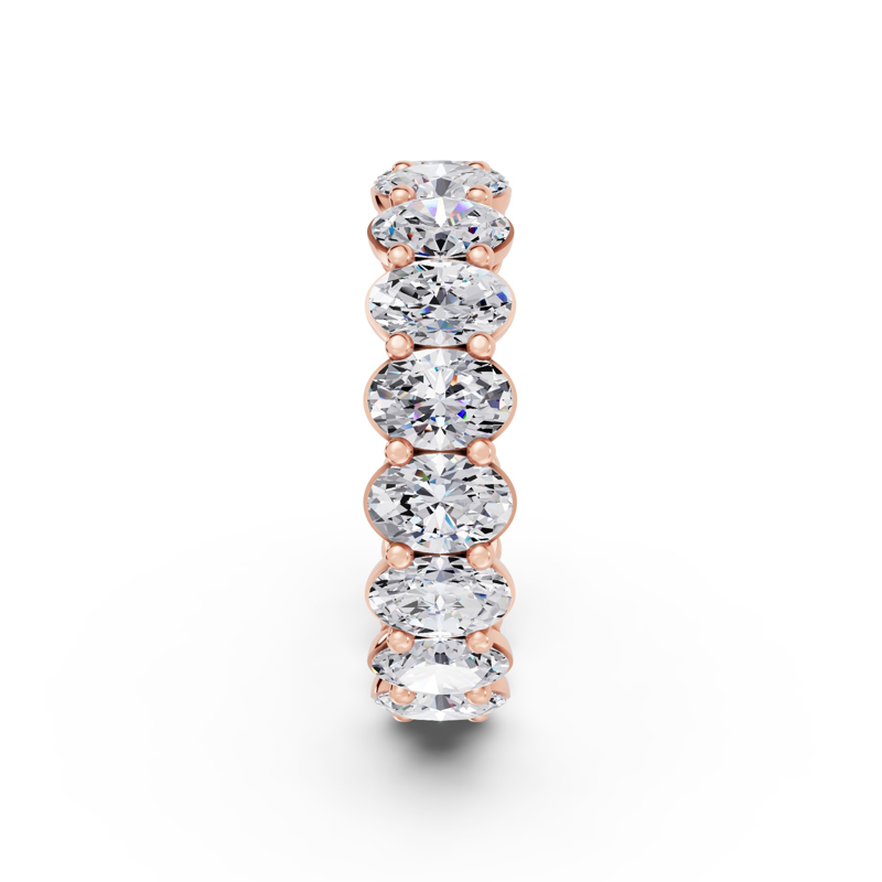 Rose Gold Classic Oval Shared Prong Eternity (4ctw)