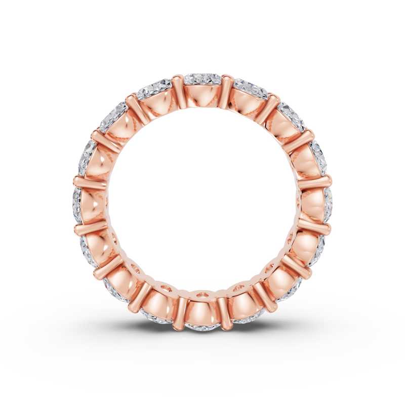 Rose Gold Shared Prong Oval Eternity (5ctw)