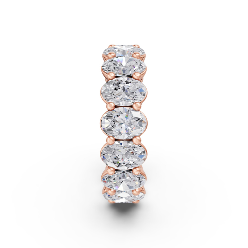 Rose Gold Shared Prong Oval Eternity (5ctw)