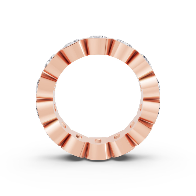 Rose Gold Elongated Cushion Bezel Eternity (5ctw)
