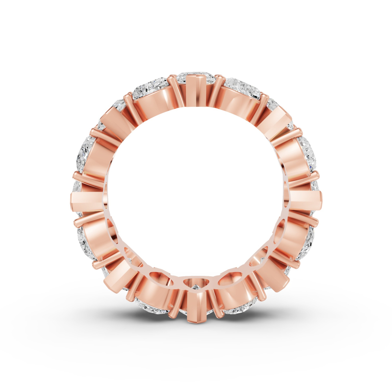 Rose Gold Alternating Pear Shape Eternity (5ctw)