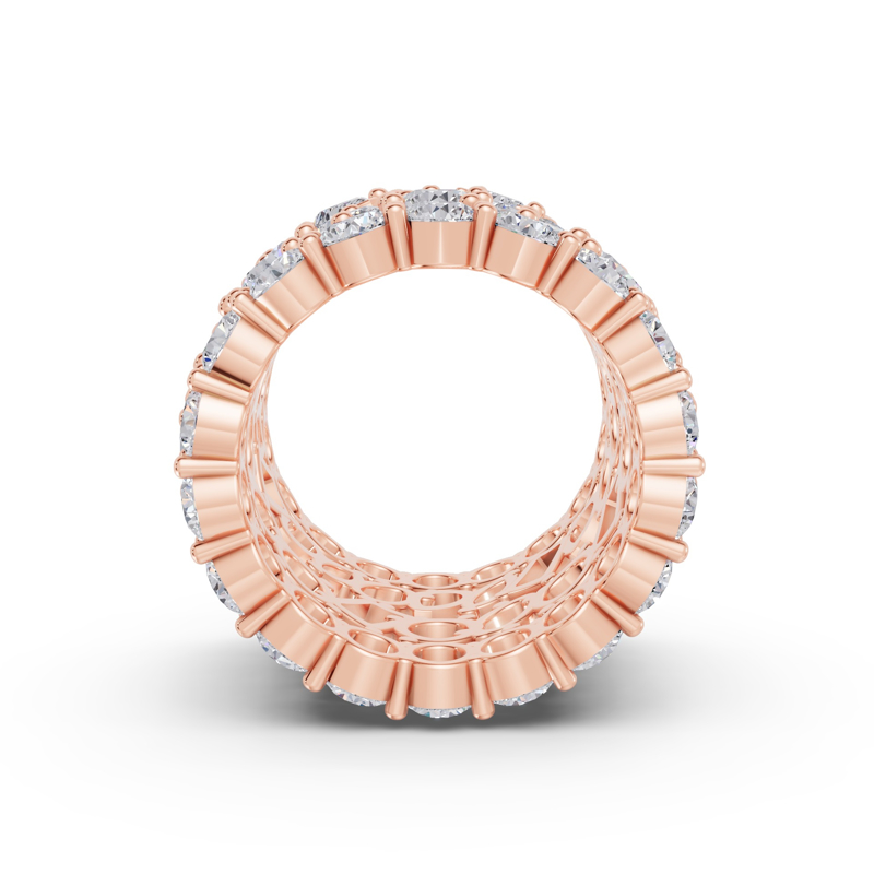 Rose Gold Luxury Multi Shaped Wide Eternity (10ctw)