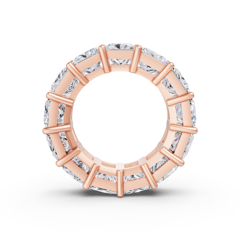 Rose Gold Classic Princess Shared Prong Eternity (15ctw)