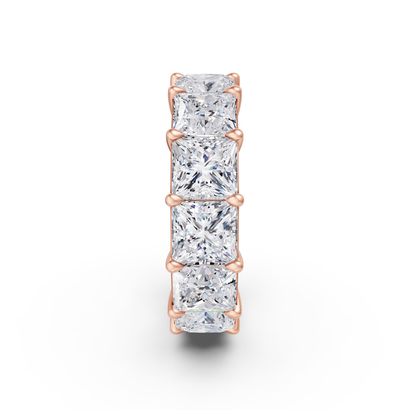 Rose Gold Classic Princess Shared Prong Eternity (15ctw)
