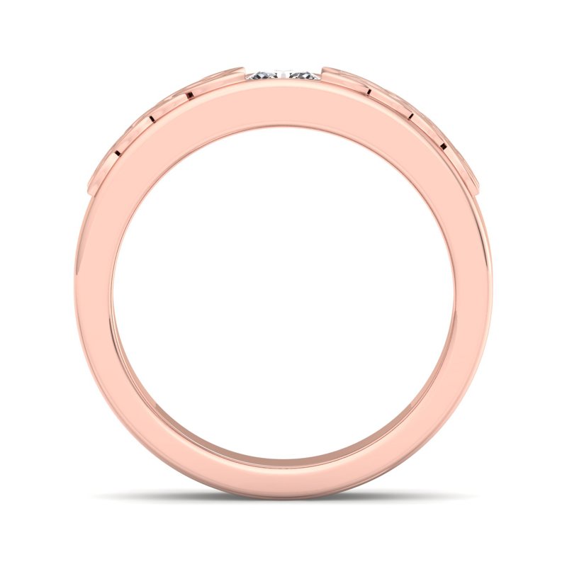 Rose Gold Celtic Ember Oval Band