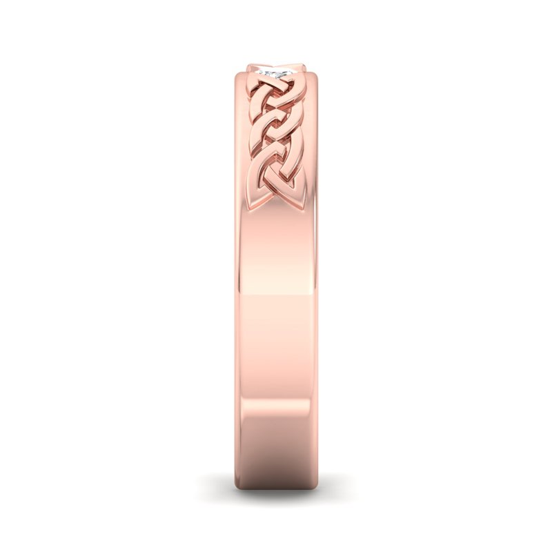 Rose Gold Celtic Ember Oval Band