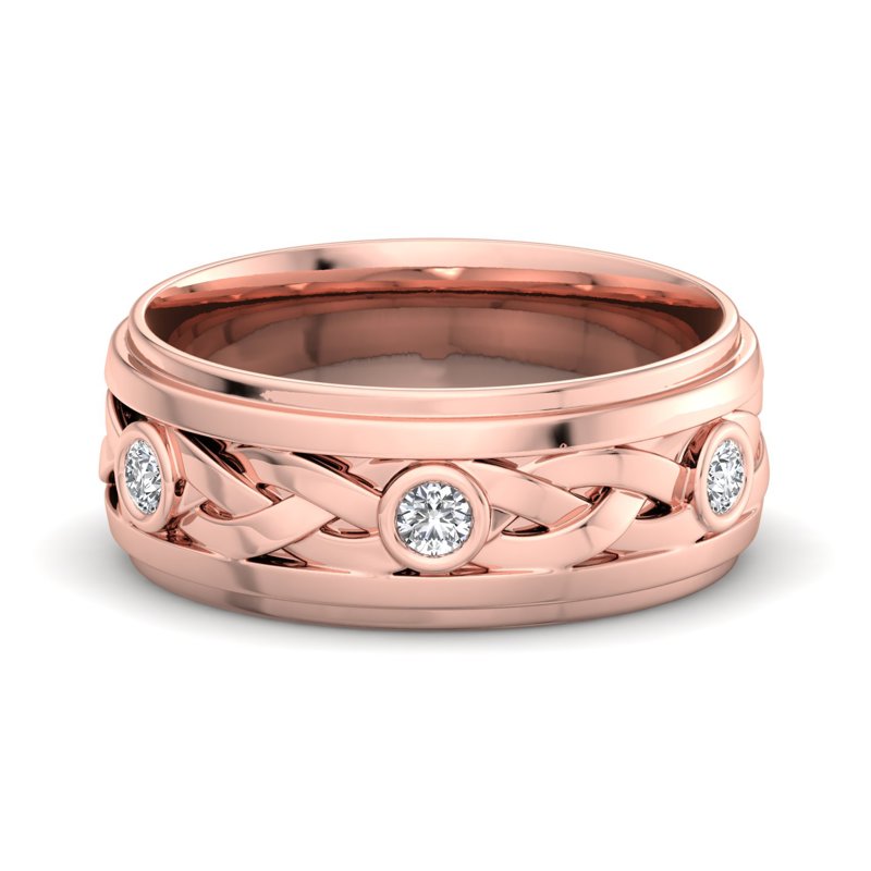 Rose Gold 8mm Liora Knot (1/4ctw)