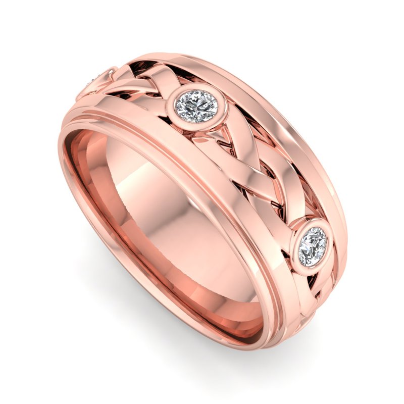 Rose Gold 8mm Liora Knot (1/4ctw)