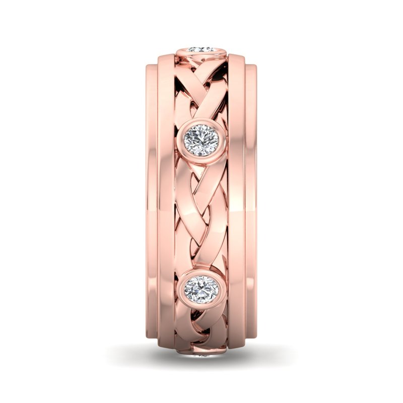 Rose Gold 8mm Liora Knot (1/4ctw)