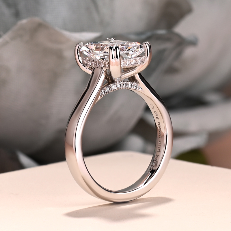 Cathedral Hidden 3-1/2ct Radiant