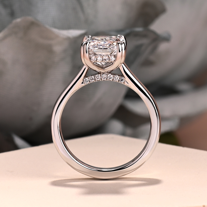 Cathedral Hidden 3-1/2ct Radiant
