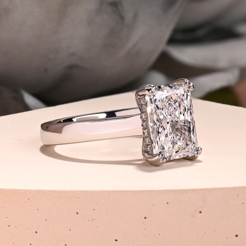 Cathedral Hidden 3-1/2ct Radiant