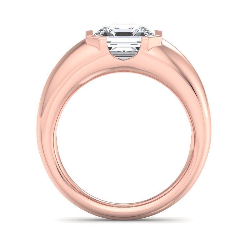 Rose Gold Gemma Bezel Solitaire & 1ct Asscher Center