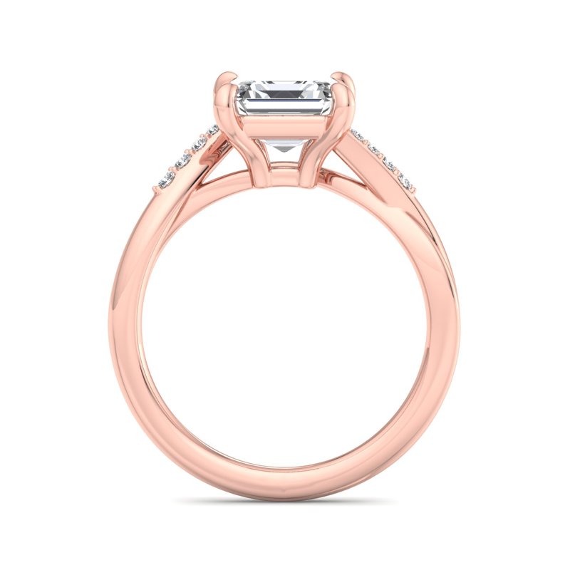 Rose Gold Mae Twist & 1ct Asscher Center