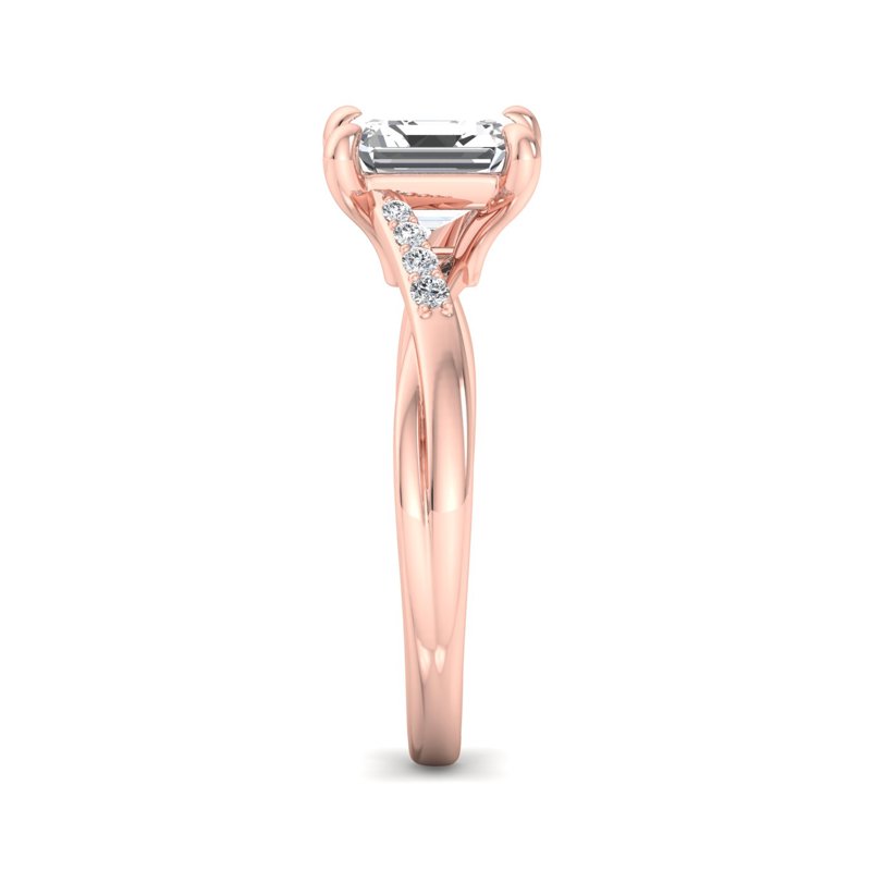 Rose Gold Mae Twist & 1ct Asscher Center