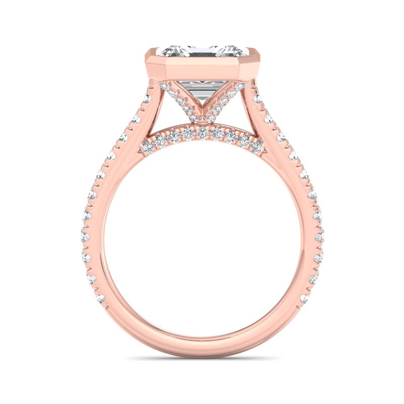 Rose Gold Paris Bezel & 1ct Asscher Center