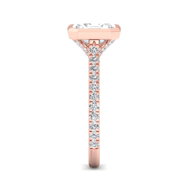 Rose Gold Paris Bezel & 1ct Asscher Center