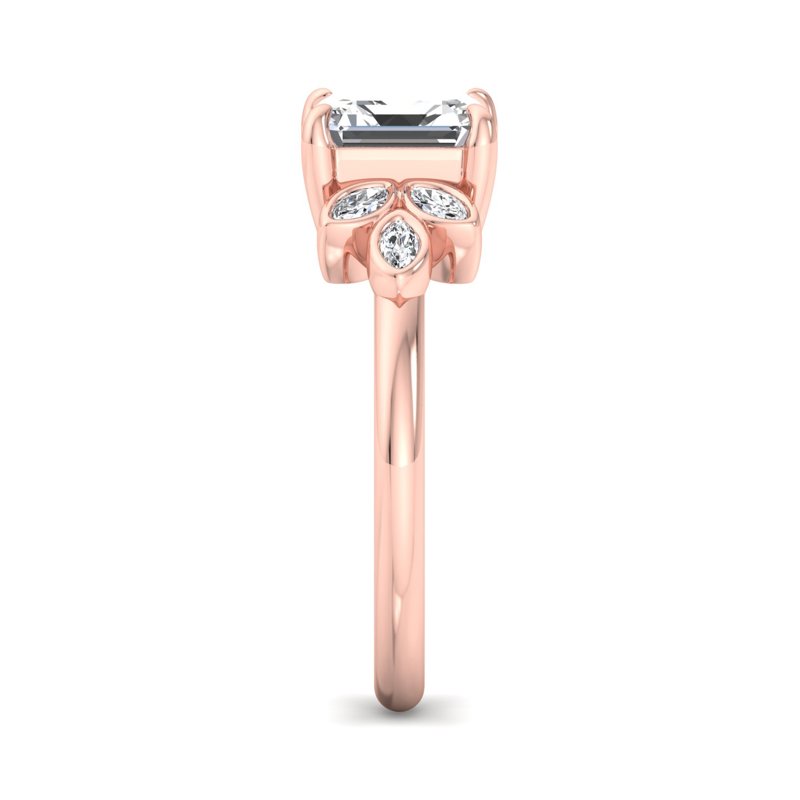 Rose Gold Arielle Sun & 1ct Asscher Center
