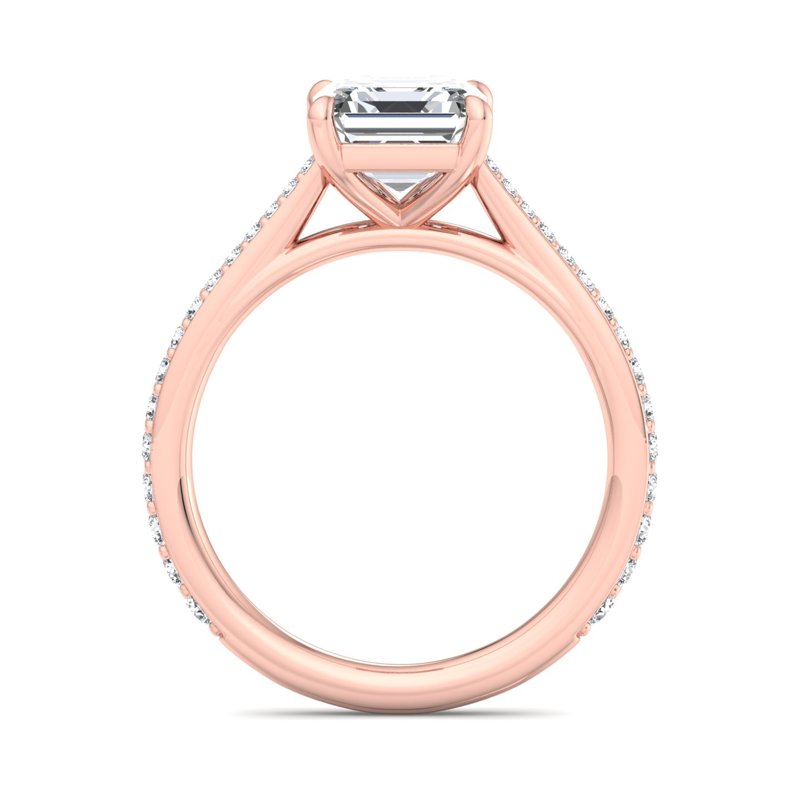 Rose Gold Whisper Leah & 1ct Asscher Center