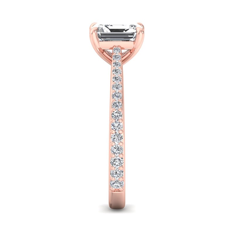 Rose Gold Whisper Leah & 1ct Asscher Center