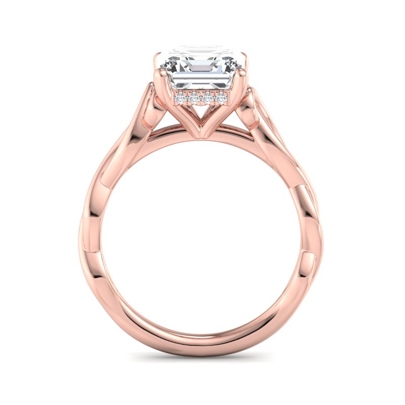 Rose Gold Eiee's Embrace & 1ct Asscher Lab Grown Diamond Center