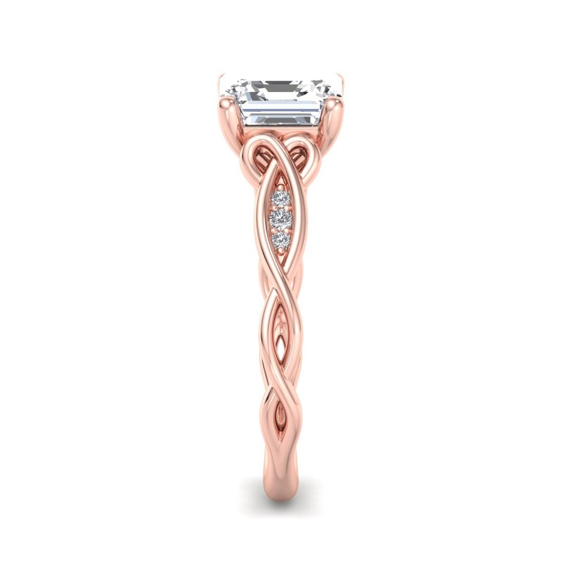 Rose Gold Eiee's Embrace & 1ct Asscher Lab Grown Diamond Center