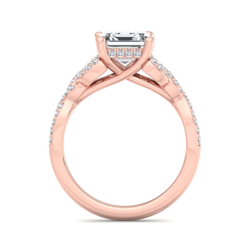 Rose Gold Aoife's Radiance & 1ct Asscher Lab Grown Diamond Center