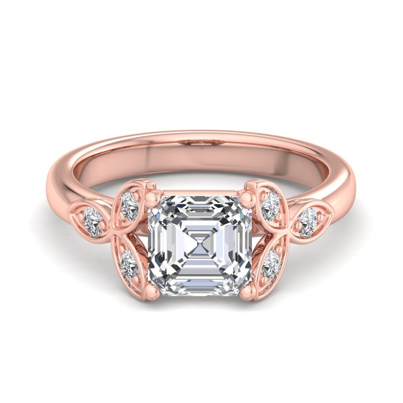 Rose Gold Aisling Dream  & 1ct Asscher Lab Grown Diamond Center