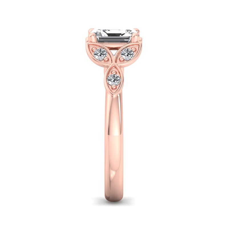 Rose Gold Aisling Dream  & 1ct Asscher Lab Grown Diamond Center