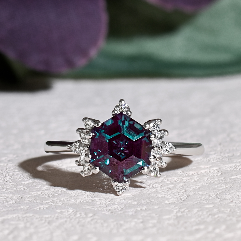 Hexagon Lab Alexandrite Petra Ring