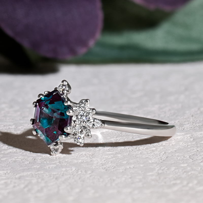 Hexagon Lab Alexandrite Petra Ring