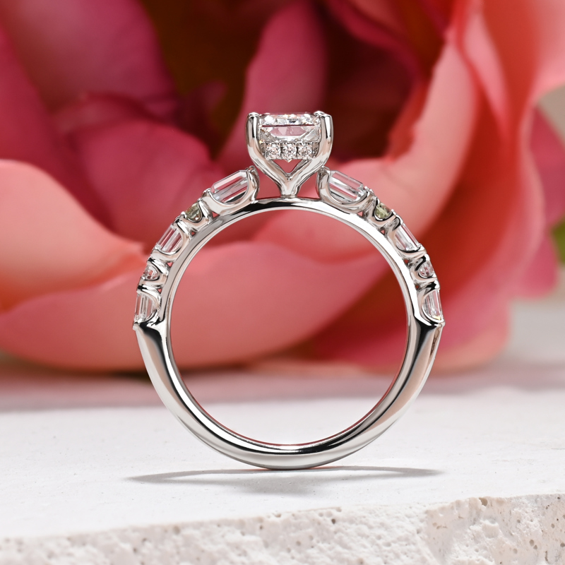 Emerald & Sapphire &1-1/2ct  Radiant Ring