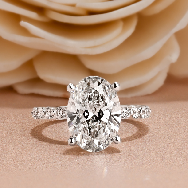 Floating Diamond Ring 3ct Oval