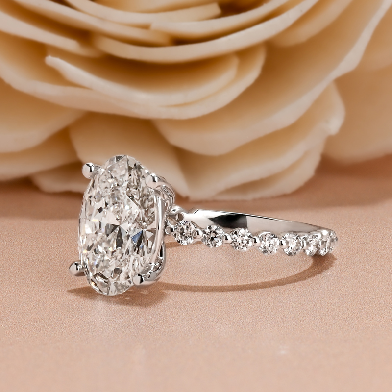 Floating Diamond Ring 3ct Oval