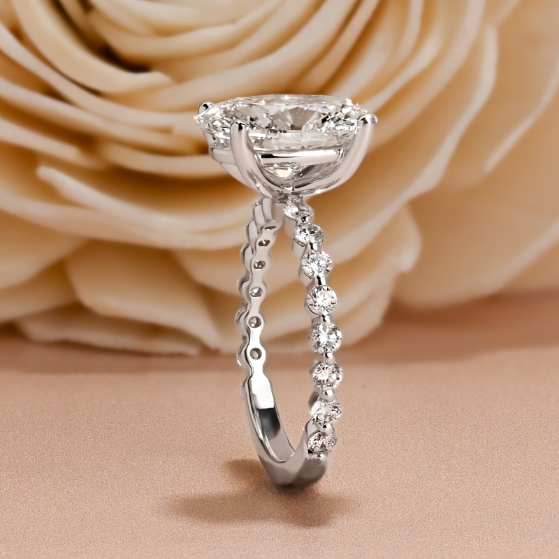Floating Diamond Ring 3ct Oval