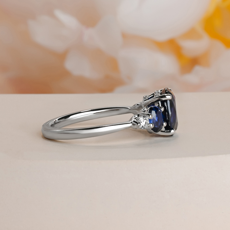 Lab Created Sapphire Oval Five Stone
