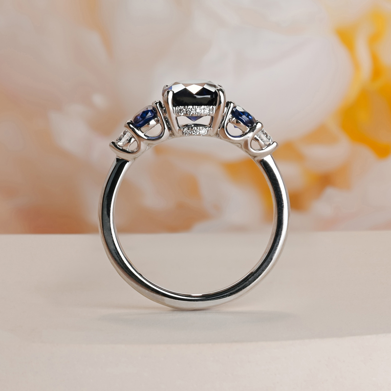 Lab Created Sapphire Oval Five Stone