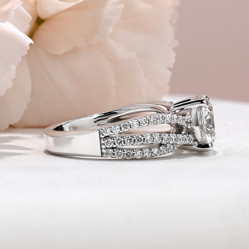 Luxury Three Row Twist 2ct Round