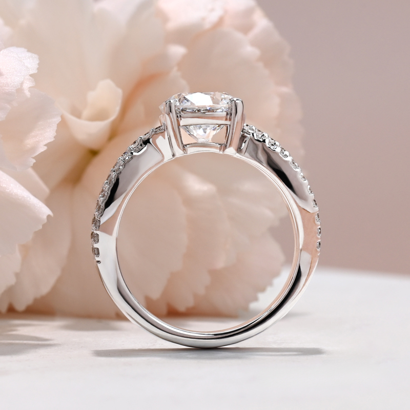 Luxury Three Row Twist 2ct Round