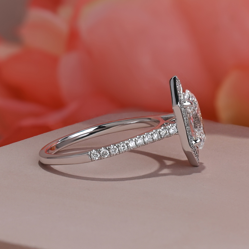 Custom Modern Halo 1-1/2ct Oval IF-E